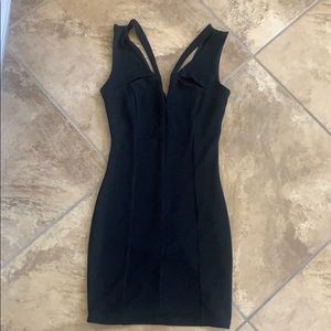 Black dress with slits